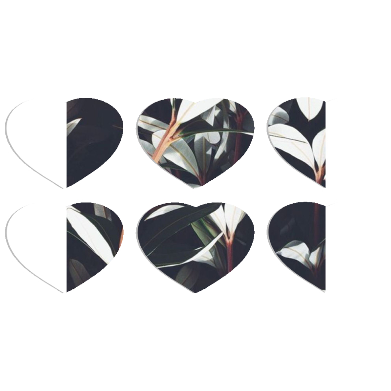 Магнитные фотопазлы Сердце 50 на 50 набор 6 штук 