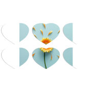 Магнитные фотопазлы Сердце 50 на 50 набор 6 штук 