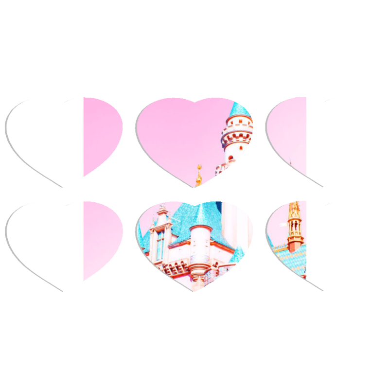 Магнитные фотопазлы Сердце 50 на 50 набор 6 штук 