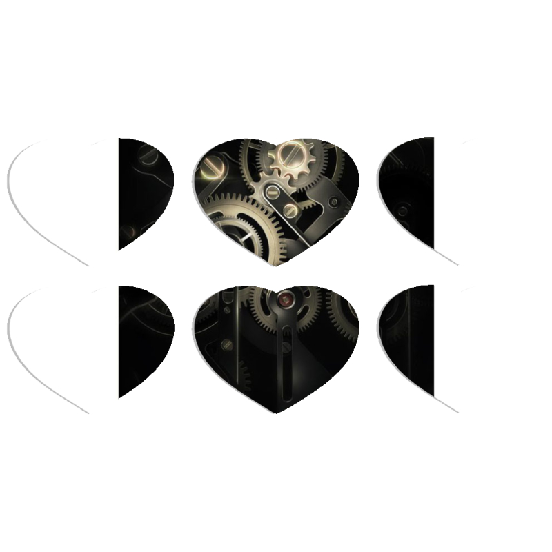 Магнитные фотопазлы Сердце 50 на 50 набор 6 штук 