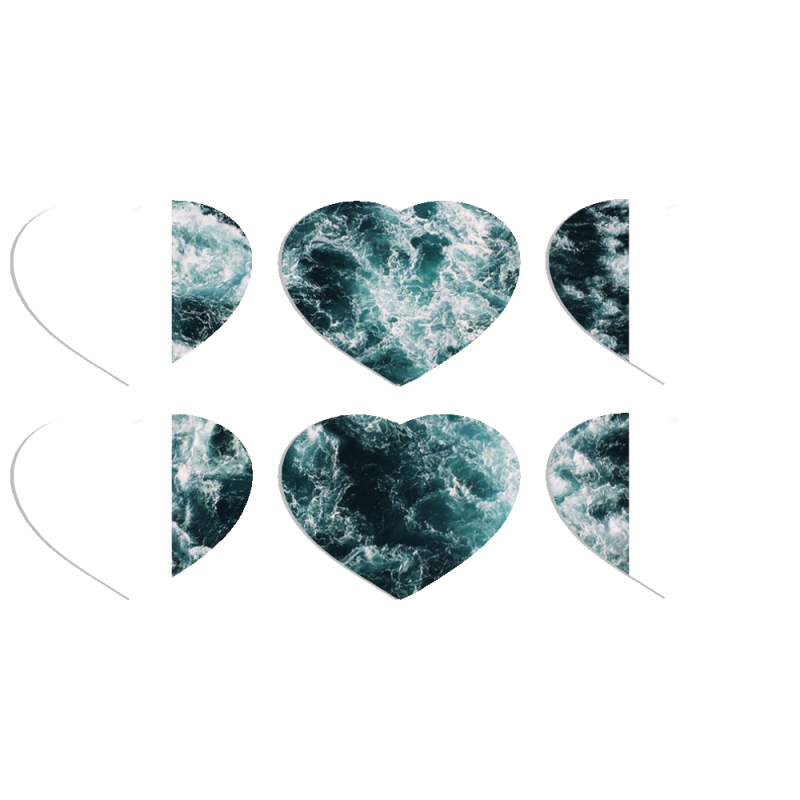Магнитные фотопазлы Сердце 50 на 50 набор 6 штук 
