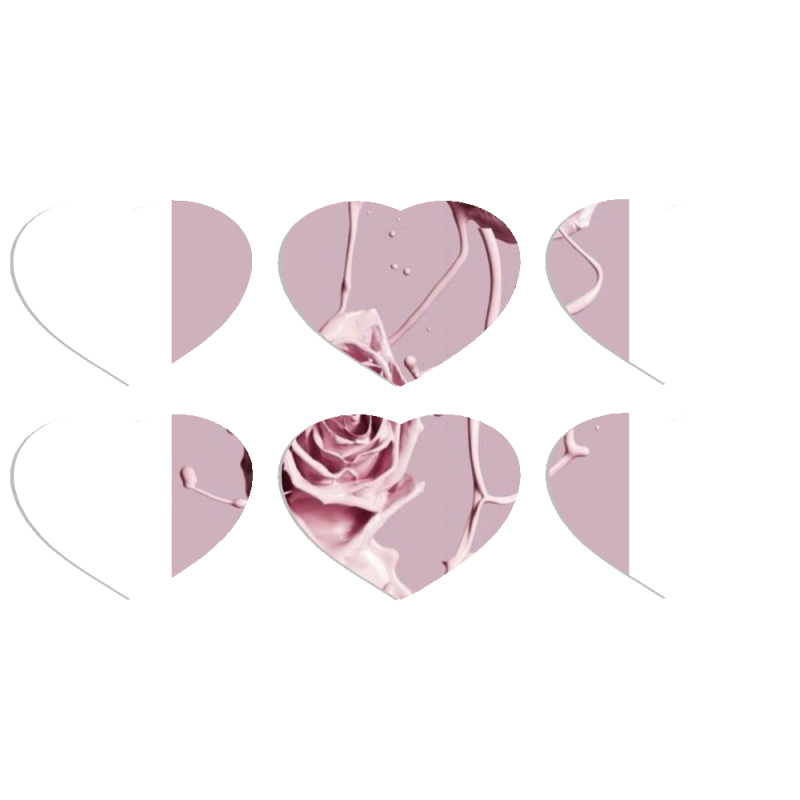 Магнитные фотопазлы Сердце 50 на 50 набор 6 штук 