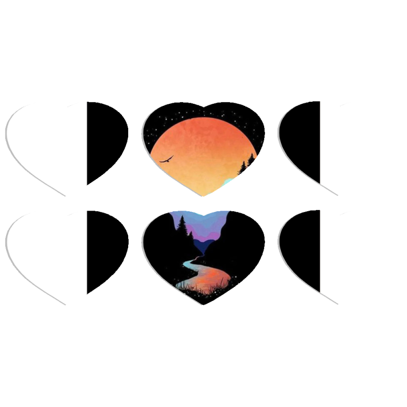 Магнитные фотопазлы Сердце 50 на 50 набор 6 штук 