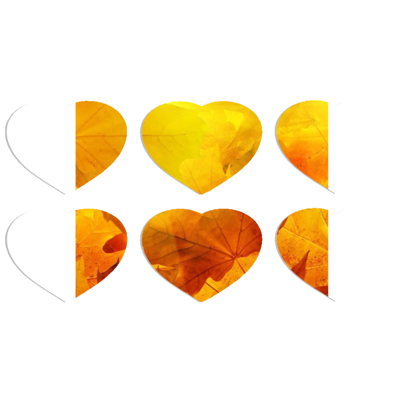 Магнитные фотопазлы Сердце 50 на 50 набор 6 штук 