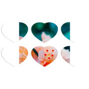 Магнитные фотопазлы Сердце 50 на 50 набор 6 штук 