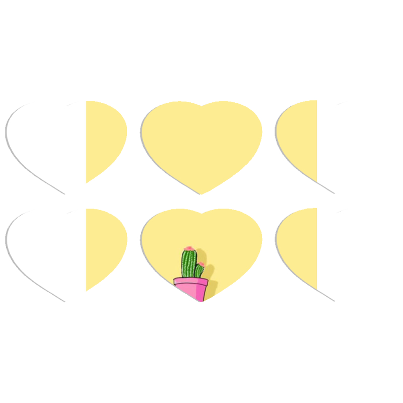 Магнитные фотопазлы Сердце 50 на 50 набор 6 штук 