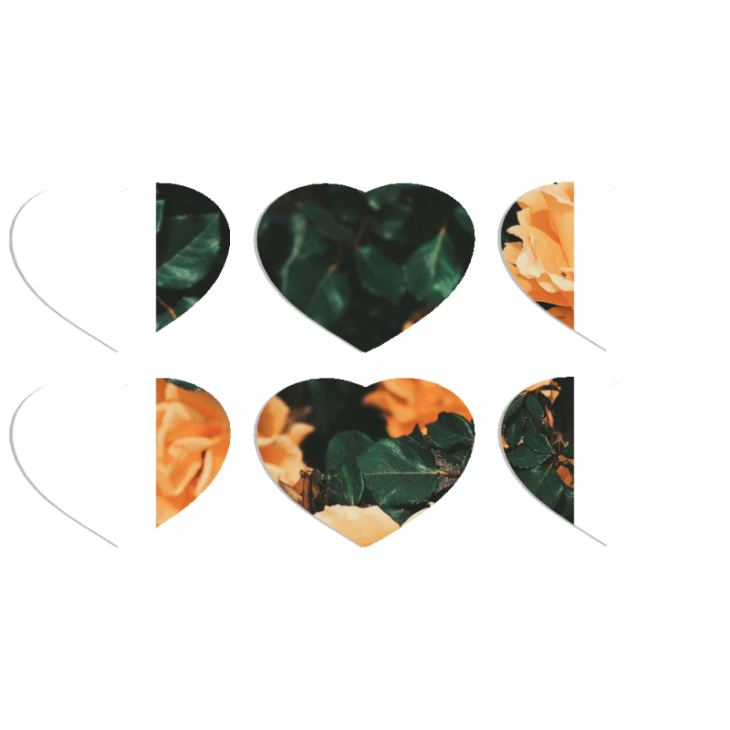 Магнитные фотопазлы Сердце 50 на 50 набор 6 штук 