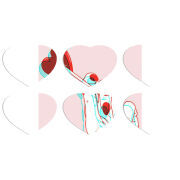 Магнитные фотопазлы Сердце 50 на 50 набор 6 штук 