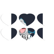 Магнитные фотопазлы Сердце 50 на 50 набор 6 штук 