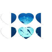 Магнитные фотопазлы Сердце 50 на 50 набор 6 штук 