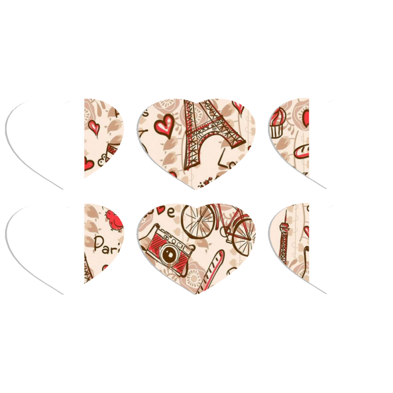 Магнитные фотопазлы Сердце 50 на 50 набор 6 штук 