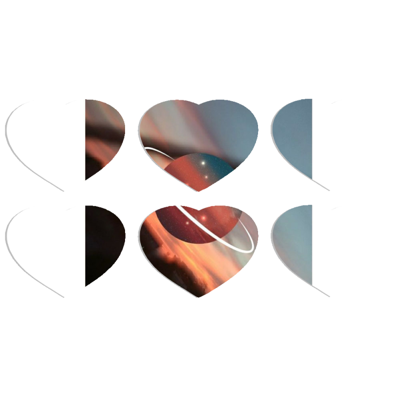 Магнитные фотопазлы Сердце 50 на 50 набор 6 штук 