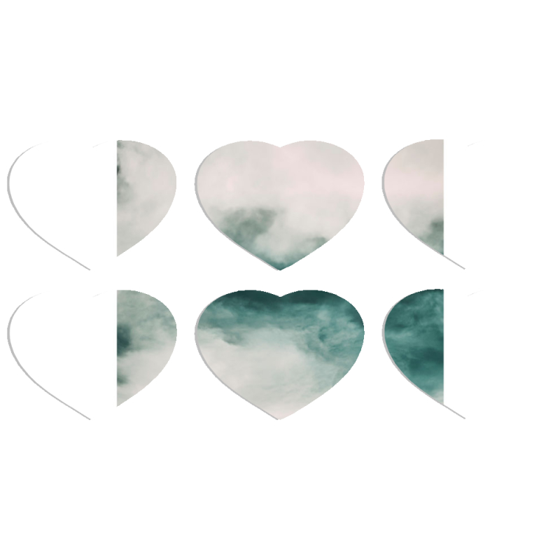 Магнитные фотопазлы Сердце 50 на 50 набор 6 штук 