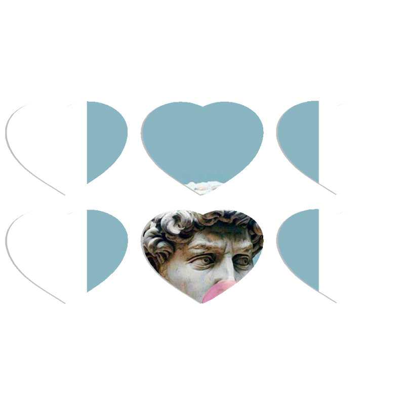 Магнитные фотопазлы Сердце 50 на 50 набор 6 штук 