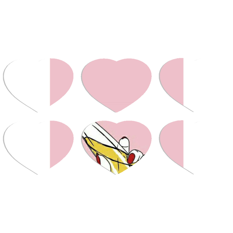 Магнитные фотопазлы Сердце 50 на 50 набор 6 штук 