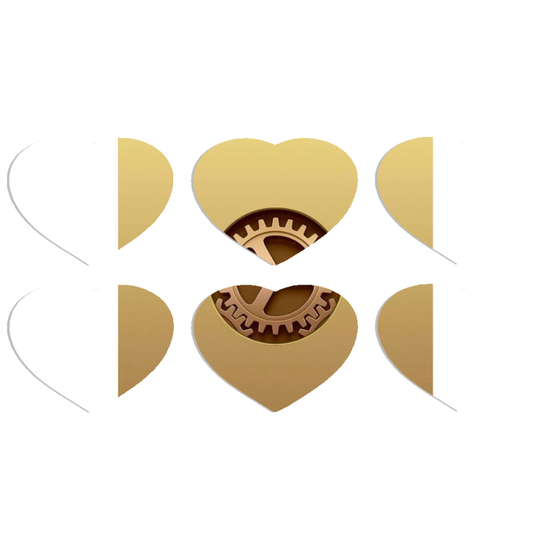 Магнитные фотопазлы Сердце 50 на 50 набор 6 штук 