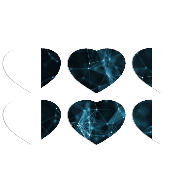 Магнитные фотопазлы Сердце 50 на 50 набор 6 штук 