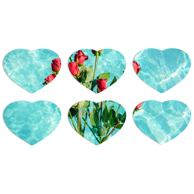 Магнитные фотопазлы Сердце 50 на 50 набор 6 штук 