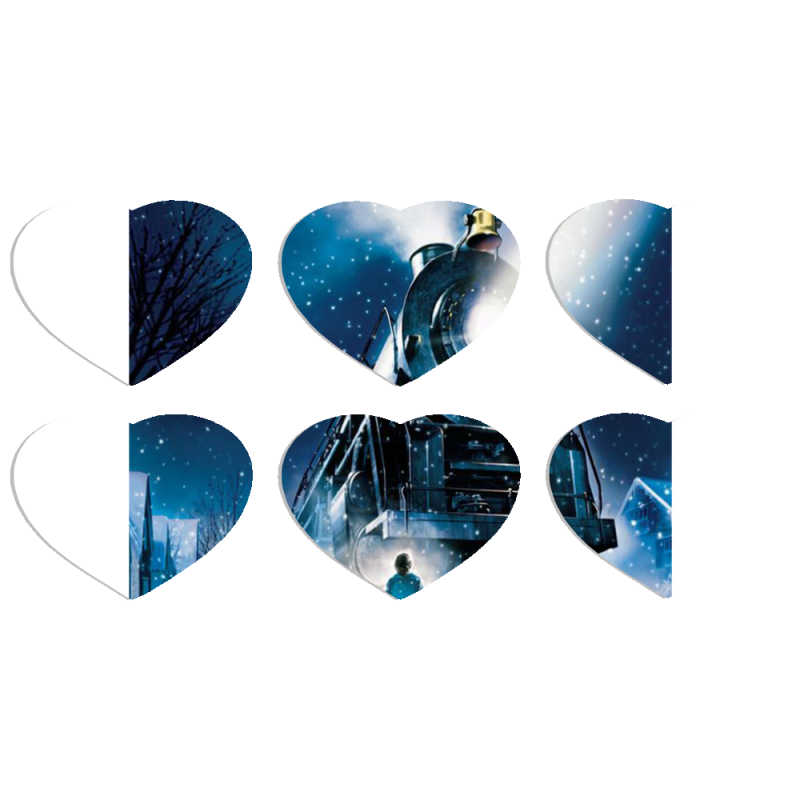 Магнитные фотопазлы Сердце 50 на 50 набор 6 штук 