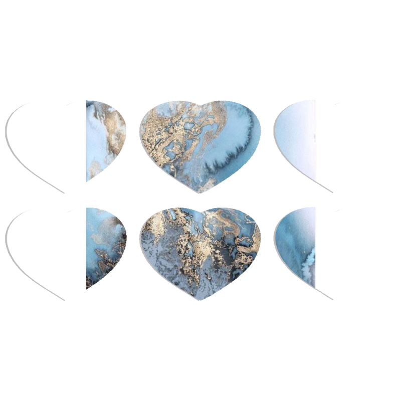 Магнитные фотопазлы Сердце 50 на 50 набор 6 штук 