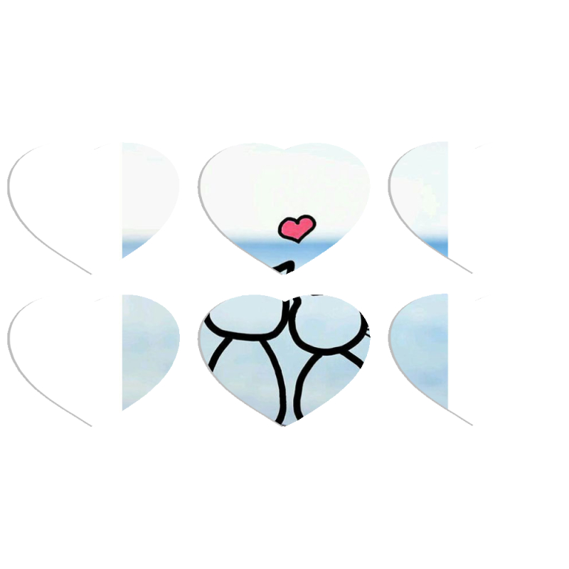 Магнитные фотопазлы Сердце 50 на 50 набор 6 штук 