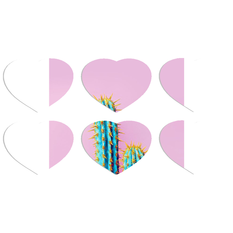 Магнитные фотопазлы Сердце 50 на 50 набор 6 штук 