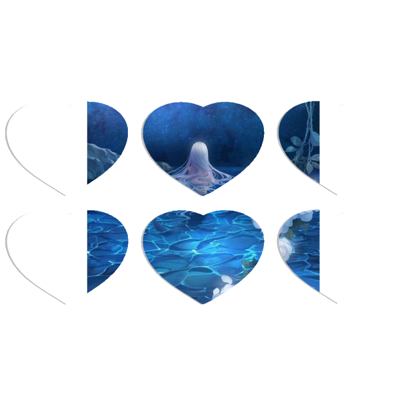 Магнитные фотопазлы Сердце 50 на 50 набор 6 штук 