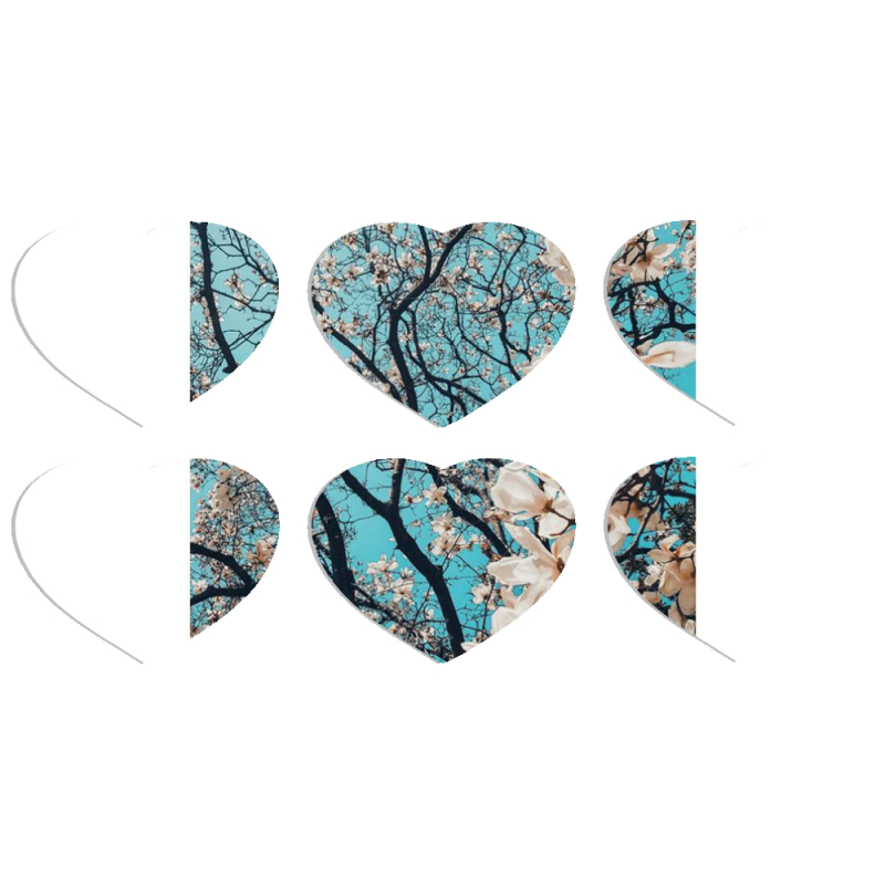 Магнитные фотопазлы Сердце 50 на 50 набор 6 штук 