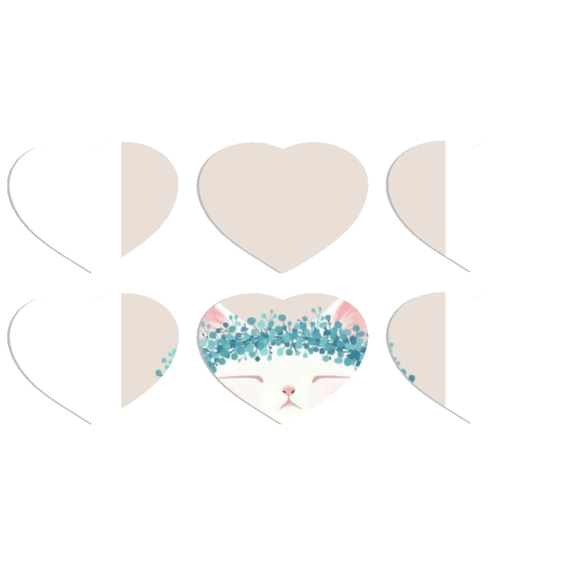 Магнитные фотопазлы Сердце 50 на 50 набор 6 штук 