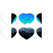 Магнитные фотопазлы Сердце 50 на 50 набор 6 штук 