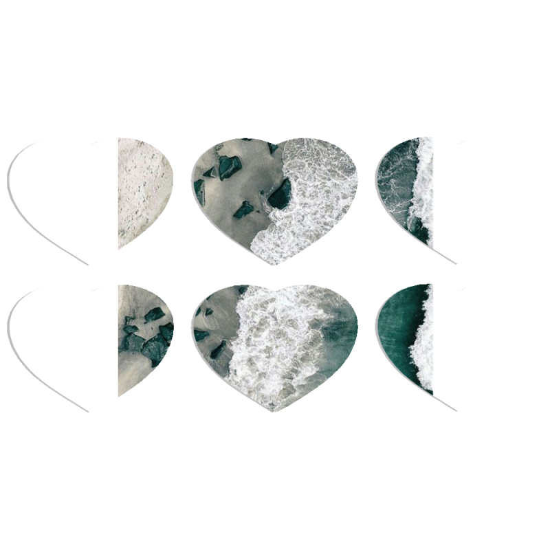 Магнитные фотопазлы Сердце 50 на 50 набор 6 штук 