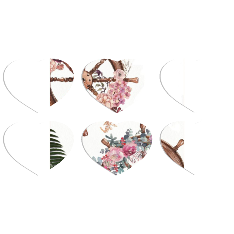 Магнитные фотопазлы Сердце 50 на 50 набор 6 штук 