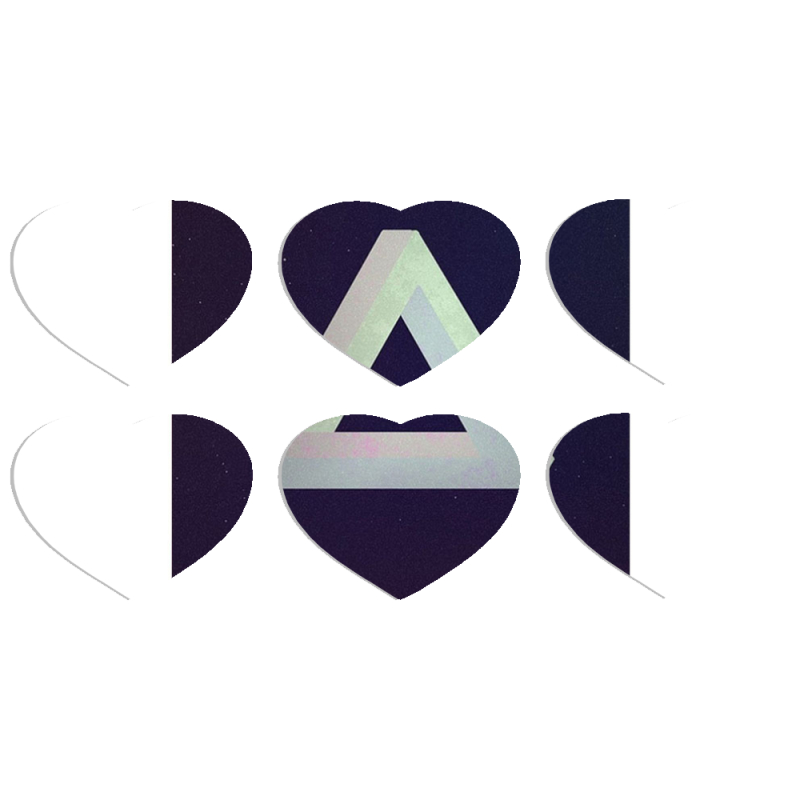 Магнитные фотопазлы Сердце 50 на 50 набор 6 штук 