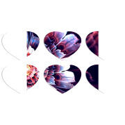 Магнитные фотопазлы Сердце 50 на 50 набор 6 штук 