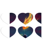 Магнитные фотопазлы Сердце 50 на 50 набор 6 штук 