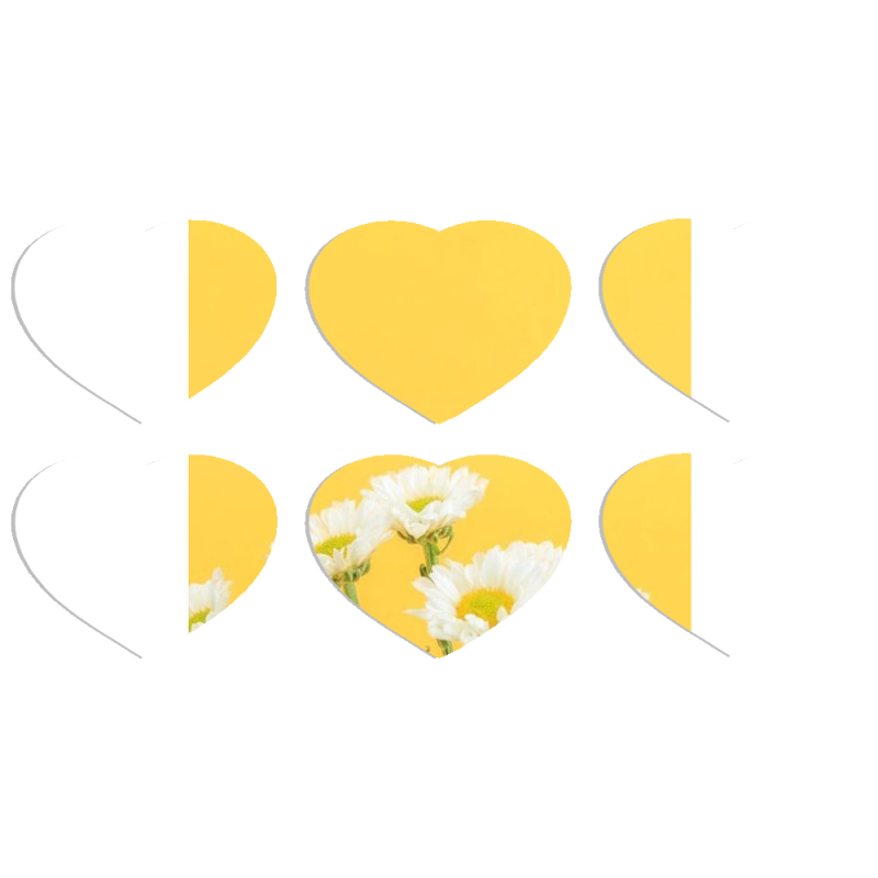 Магнитные фотопазлы Сердце 50 на 50 набор 6 штук 