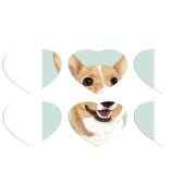 Магнитные фотопазлы Сердце 50 на 50 набор 6 штук 