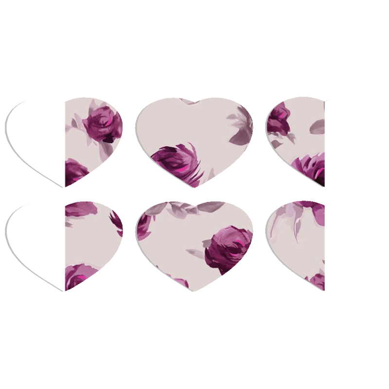Магнитные фотопазлы Сердце 50 на 50 набор 6 штук 
