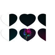 Магнитные фотопазлы Сердце 50 на 50 набор 6 штук 