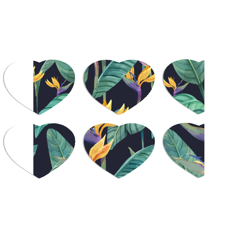 Магнитные фотопазлы Сердце 50 на 50 набор 6 штук 