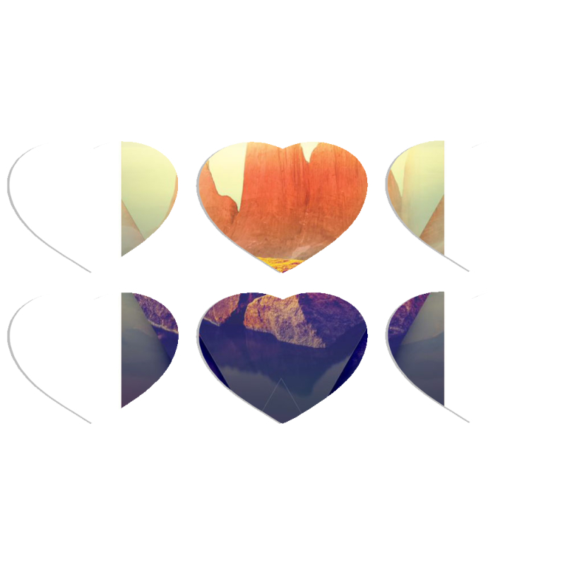 Магнитные фотопазлы Сердце 50 на 50 набор 6 штук 