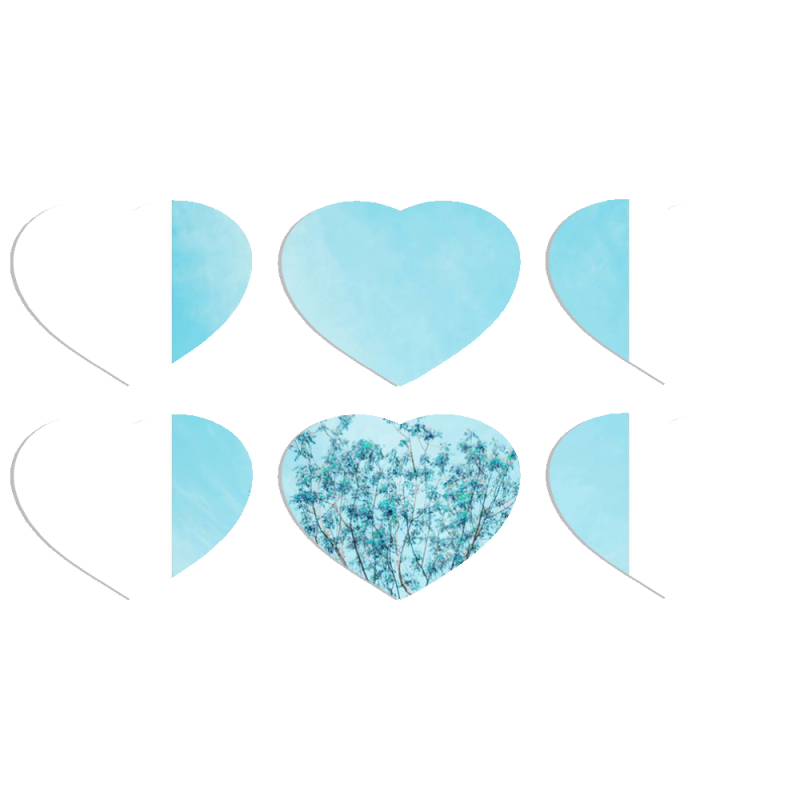 Магнитные фотопазлы Сердце 50 на 50 набор 6 штук 