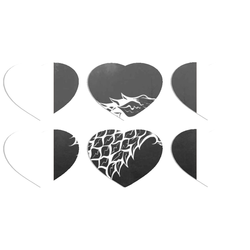 Магнитные фотопазлы Сердце 50 на 50 набор 6 штук 