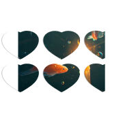 Магнитные фотопазлы Сердце 50 на 50 набор 6 штук 