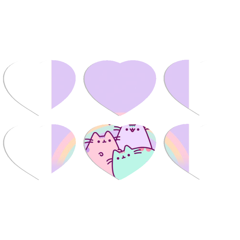 Магнитные фотопазлы Сердце 50 на 50 набор 6 штук 