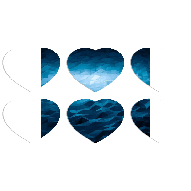 Магнитные фотопазлы Сердце 50 на 50 набор 6 штук 