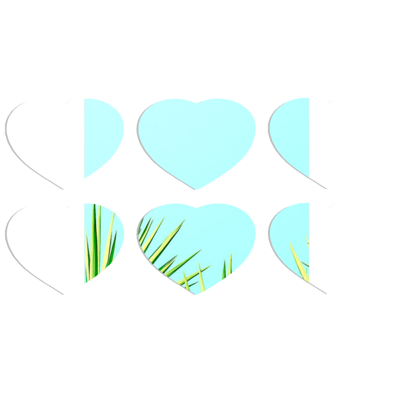 Магнитные фотопазлы Сердце 50 на 50 набор 6 штук 