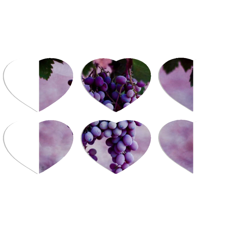 Магнитные фотопазлы Сердце 50 на 50 набор 6 штук 