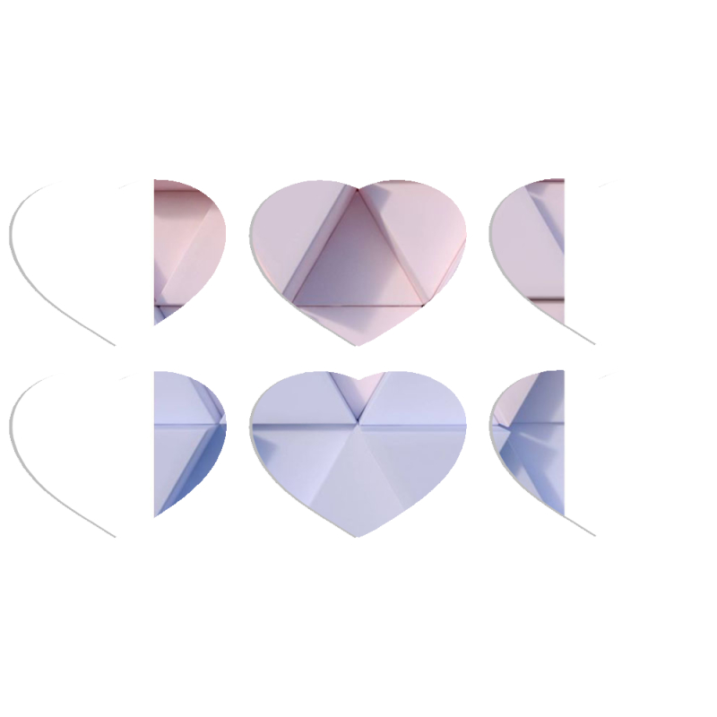 Магнитные фотопазлы Сердце 50 на 50 набор 6 штук 