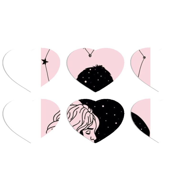 Магнитные фотопазлы Сердце 50 на 50 набор 6 штук 